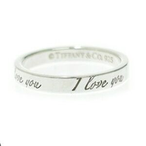 Tiffany & Co. Silver 'I Love You' Ring size 6